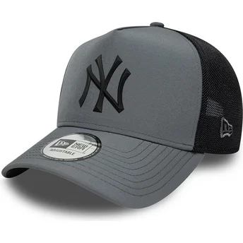 Шапка извита сив снапбек черен A Frame Sport на New York Yankees MLB от New Era
