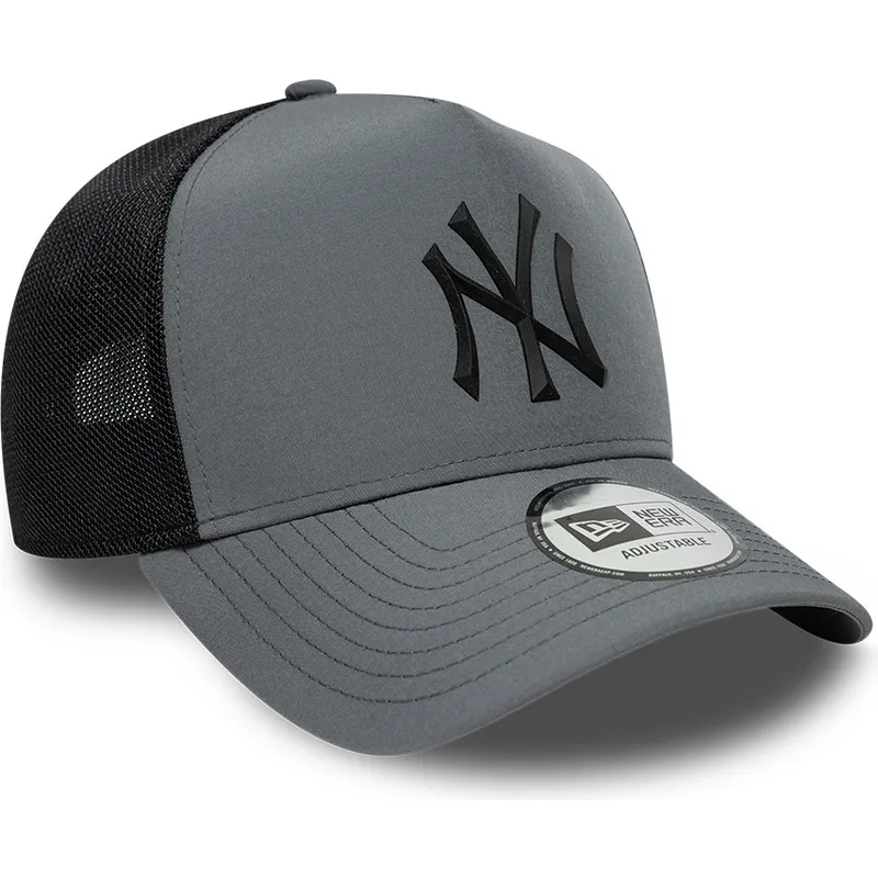 casquette-trucker-grise-avec-logo-noir-a-frame-sport-new-york-yankees-mlb-new-era