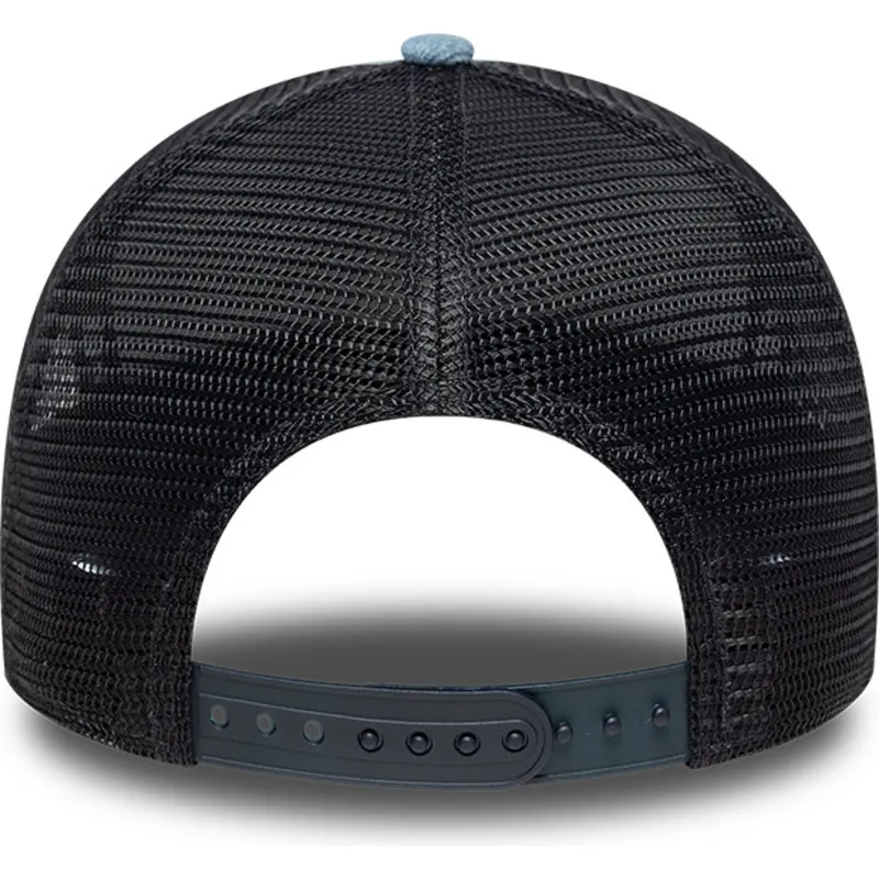 trucker-cap-blau-a-frame-denim-leather-patch-von-new-era
