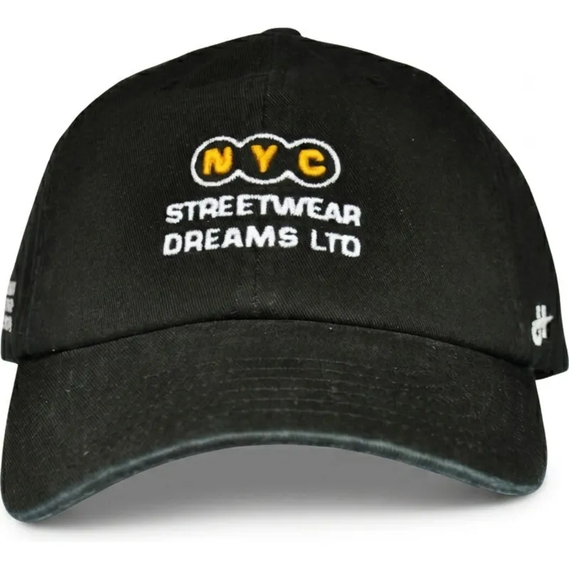 casquette-courbee-noire-ajustable-ny-dreams-just-kids-the-90s-homenage
