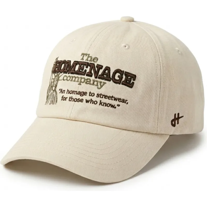 casquette-courbee-beige-ajustable-statue-just-kids-the-90s-homenage