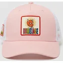 casquette-trucker-rose-et-blanche-childhood-fun-the-trucker-homenage