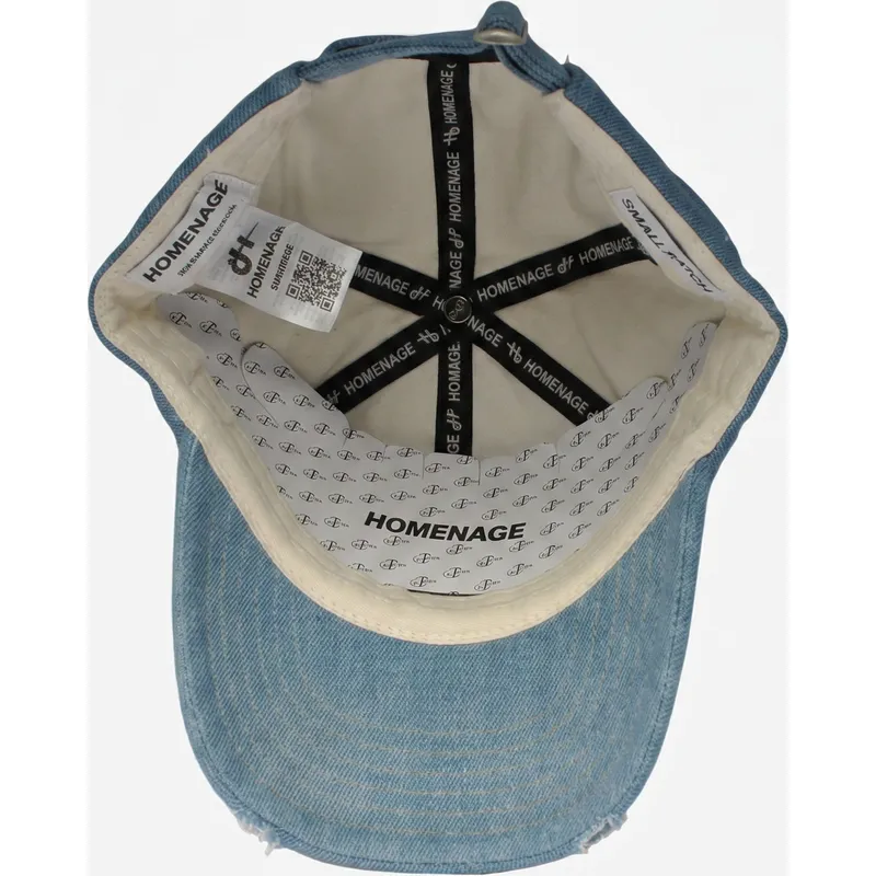 gebogene-verstellbare-blaue-kappe-denim-records-music-shapes-identity-the-90s-von-homenage