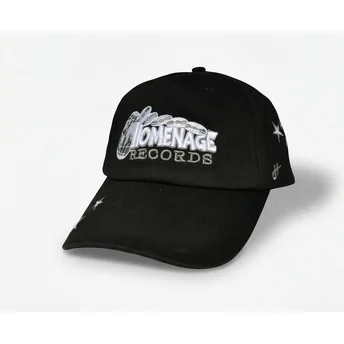 Gorra curva negra ajustable Music World Music Shapes Identity The 90s de Homenage