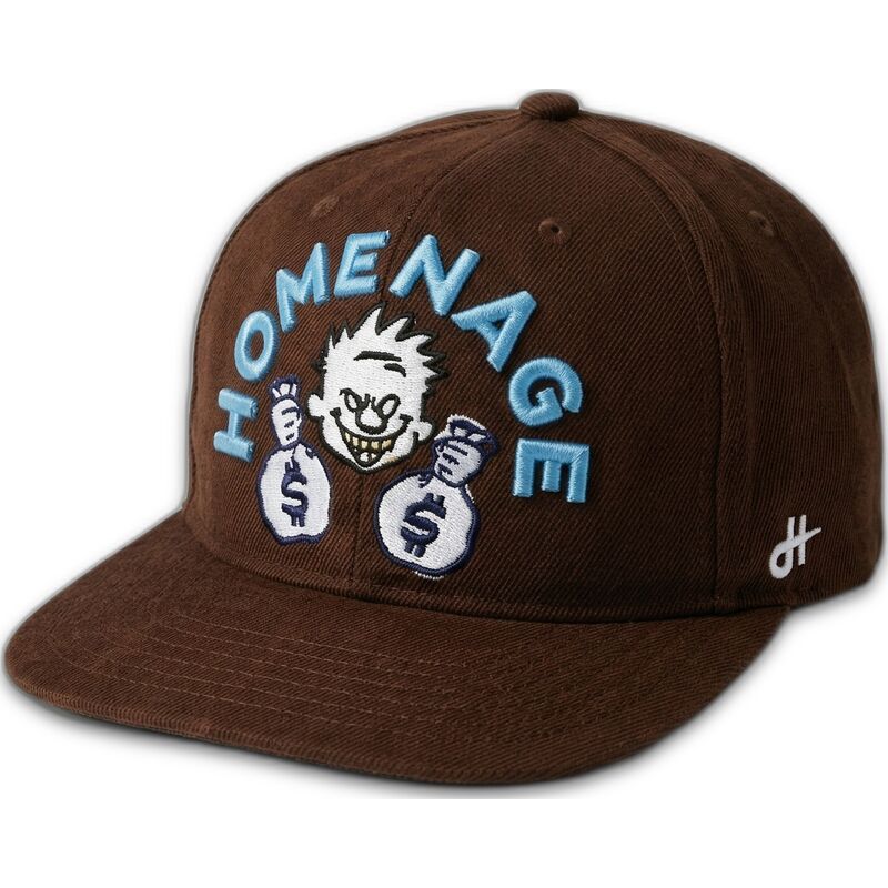 flad-brun-snapback-kasket-money-music-shapes-identity-the-snap-fra-homenage