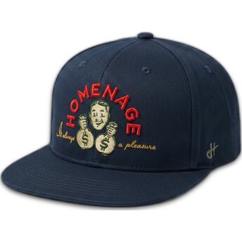 Marineblå curved snapback-kasket Money Music Shapes Identity The Snap fra Homenage