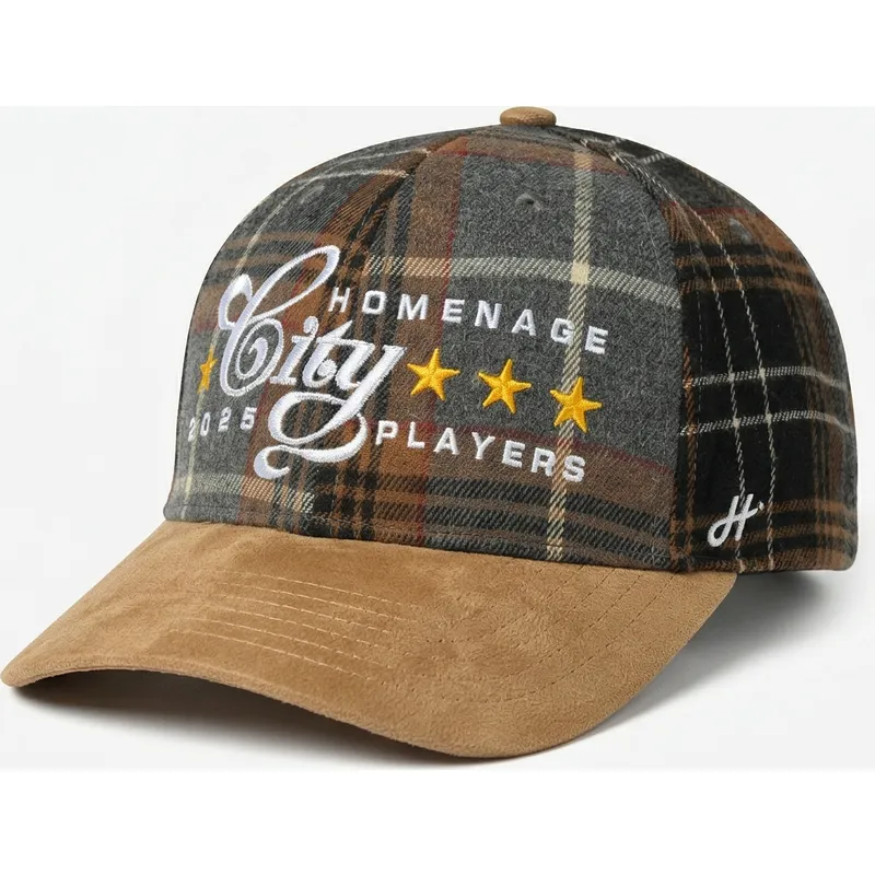 casquette-courbee-multicolore-snapback-plaid-players-sport-the-ball-homenage