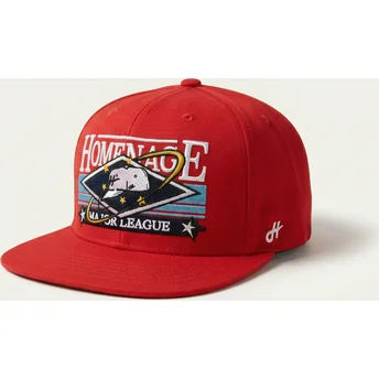 Casquette plate rouge snapback Game Sport The Snap Homenage
