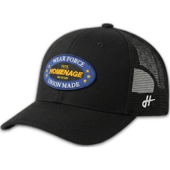 Шапка извита тракер черна снапбек The Trucker Union Workwear The от Homenage