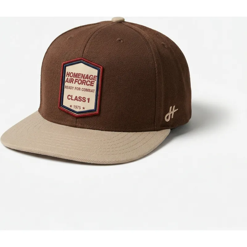 gorra-plana-marron-oscuro-snapback-squadron-military-surplus-the-retro-de-homenage