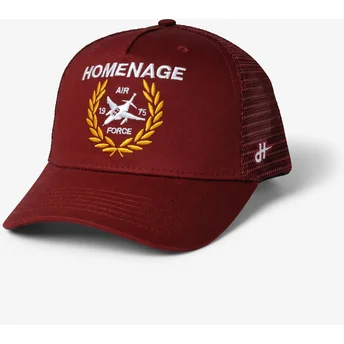 Rote Trucker-Kappe Jet Military Surplus The Trucker von Homenage