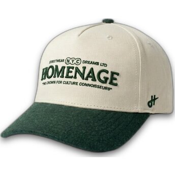 Homenage Curved Brim Liberty Sport The Retro Бежова и Зелена Шапка с Плоска Козирка