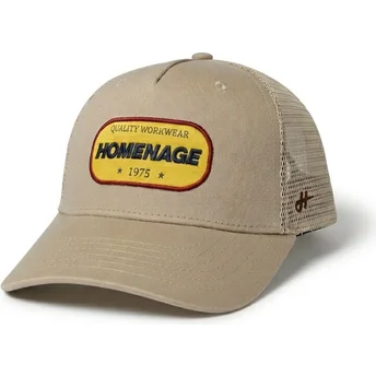 Casquette trucker beige Work 1975 Workwear The Trucker Homenage
