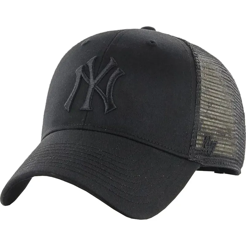 shapka-izvita-traker-cherna-snapbek-na-new-york-yankees-mlb-ot-47-brand