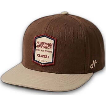 Homenage Шапка с Плоска Козирка Squadron Military Surplus The Retro Тъмнокафява Snapback