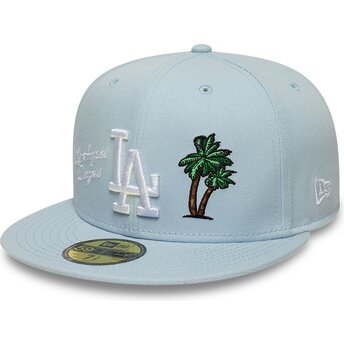 Шапка плоска синя прилепнала 59FIFTY City Icon на Los Angeles Dodgers MLB от New Era