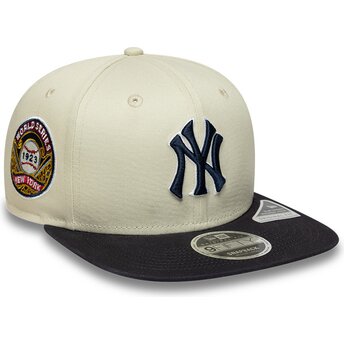 Beige Snapback-Flatcap mit marineblauen Logo 9FIFTY Original Fit World Series der New York Yankees MLB von New Era