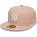 gorra-plana-rosa-ajustada-59fifty-league-essential-de-new-york-yankees-mlb-de-new-era