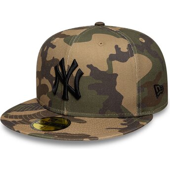 Шапка плоска камуфлаж прилепнала 59FIFTY Camo на New York Yankees MLB от New Era