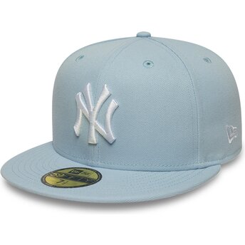 Gorra plana azul claro ajustada 59FIFTY League Essential de New York Yankees MLB de New Era