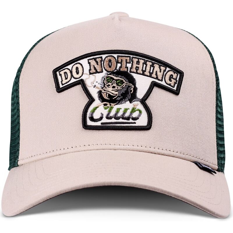 casquette-trucker-khaki-et-verte-hft-do-nothing-club-gorilla-djinns