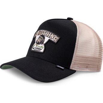 Casquette trucker noire et beige HFT Do Nothing Club Gorilla Djinns