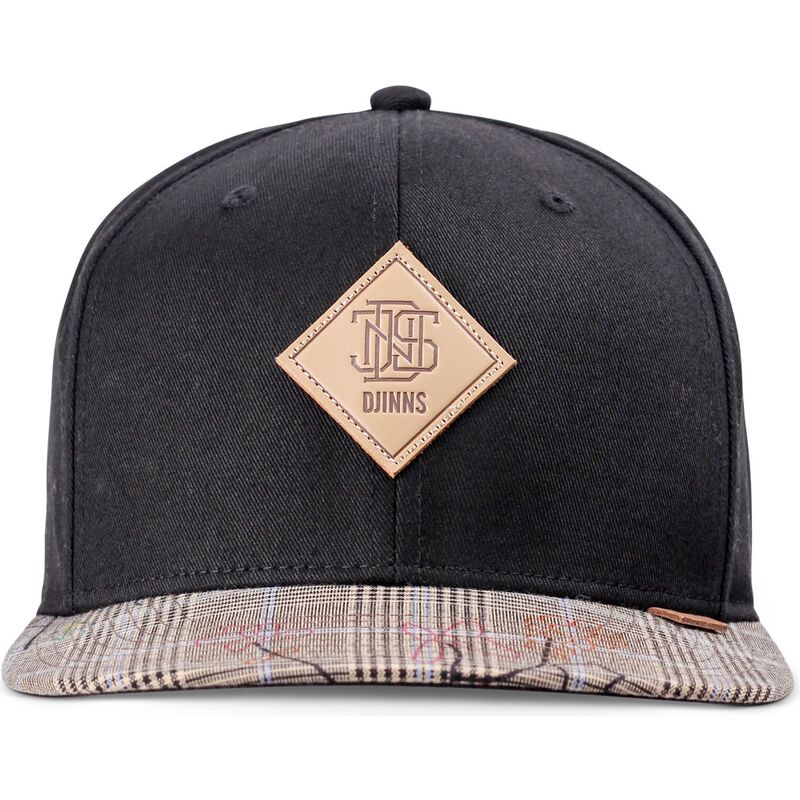 schwarze-und-graue-flatcap-snapback-crinklecheck-rev-von-djinns