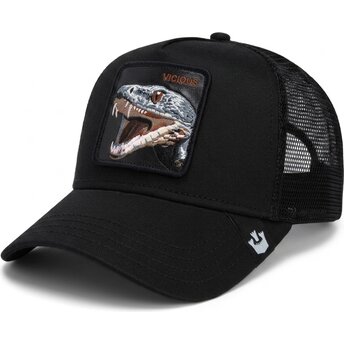 Casquette trucker noire serpent The Vicious Snake Core Combo The Farm Goorin Bros.