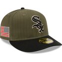 shapka-izvita-zelena-reguliruema-59fifty-pre-curved-american-herringbone-na-chicago-white-sox-mlb-ot-new-era