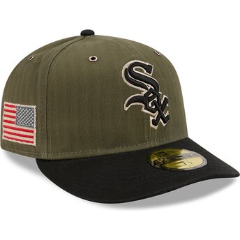 New Era Извита Периферия 59FIFTY Pre-Curved American Herringbone Chicago White Sox MLB Зелена Прилепнала Шапка