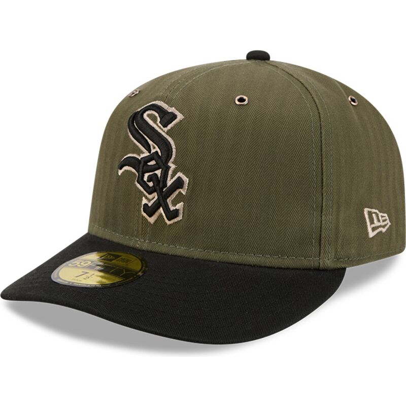 shapka-izvita-zelena-reguliruema-59fifty-pre-curved-american-herringbone-na-chicago-white-sox-mlb-ot-new-era