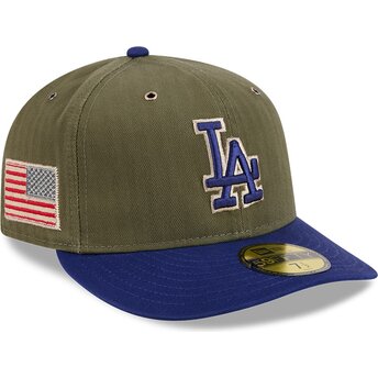 Casquette courbée verte ajustée 59FIFTY Pre-Curved American Herringbone Los Angeles Dodgers MLB New Era