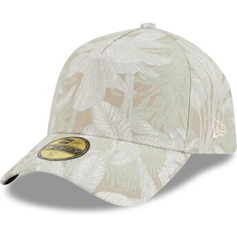 Casquette courbée beige ajustée 59FORTY A Frame Leafy Palm New Era