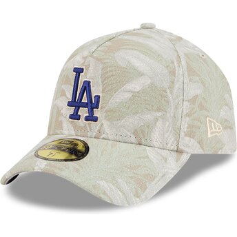 Шапка извита бежов прилепнала 59FORTY A Frame Leafy Palm на Los Angeles Dodgers MLB от New Era