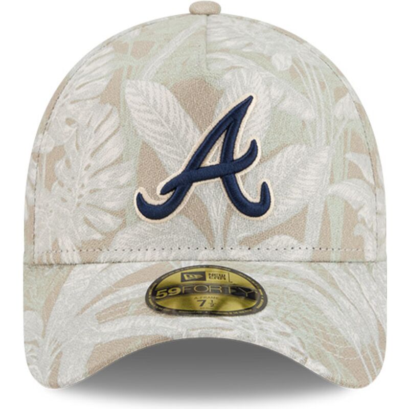 gorra-curva-beige-ajustada-59forty-a-frame-leafy-palm-de-atlanta-braves-mlb-de-new-era