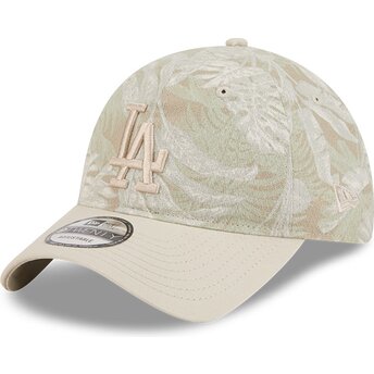 Шапка извита бежов регулируем 9TWENTY Leafy Palm на Los Angeles Dodgers MLB от New Era