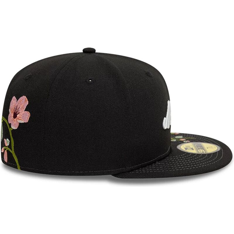 casquette-plate-noire-ajustee-59fifty-floral-emb-new-era casquette-plate-noire-ajustee-59fifty-floral-emb-new-era