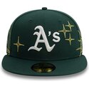 shapka-ploska-zelena-reguliruema-59fifty-zodiac-na-oakland-athletics-mlb-ot-new-era