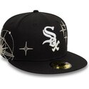 schwarze-anliegende-59fifty-flatcap-zodiac-der-chicago-white-sox-mlb-von-new-era