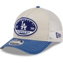 shapka-izvita-traker-mnogocveten-snapbek-9forty-m-crown-a-frame-fray-na-los-angeles-dodgers-mlb-ot-new-era