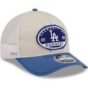 shapka-izvita-traker-mnogocveten-snapbek-9forty-m-crown-a-frame-fray-na-los-angeles-dodgers-mlb-ot-new-era