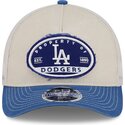 shapka-izvita-traker-mnogocveten-snapbek-9forty-m-crown-a-frame-fray-na-los-angeles-dodgers-mlb-ot-new-era