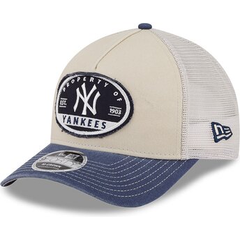 Шапка извита тракер многоцветен снапбек 9FORTY M-Crown A Frame Fray на New York Yankees MLB от New Era