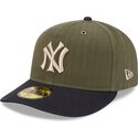 grune-gebogene-verstellbare-kappe-59fifty-pre-curved-american-herringbone-der-new-york-yankees-mlb-von-new-era