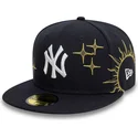 casquette-plate-bleue-marine-ajustee-59fifty-zodiac-new-york-yankees-mlb-new-era