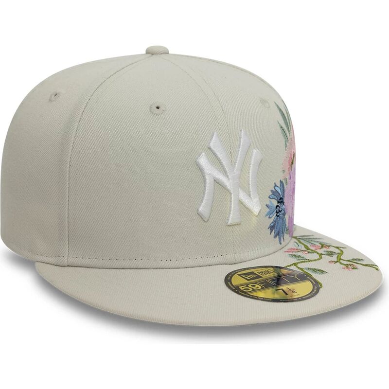 casquette-plate-beige-ajustee-59fifty-floral-new-york-yankees-mlb-new-era