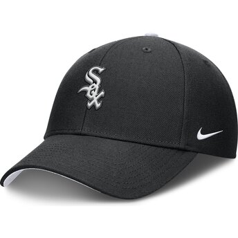 Nike Шапка с Извита Козирка за Деца Dri-Fit Club Structured Chicago White Sox MLB Черна Регулируема