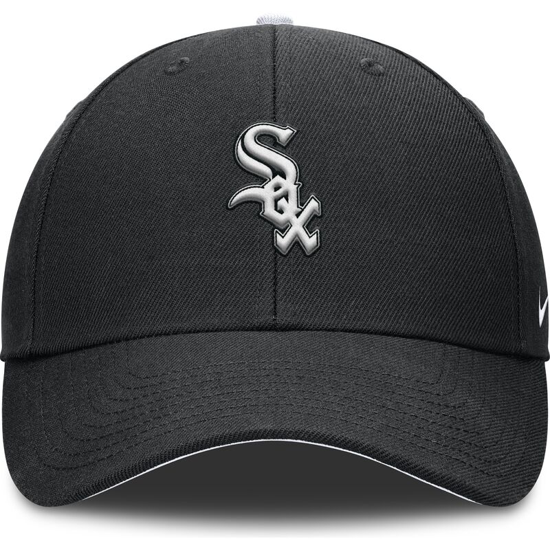 shapka-izvita-cherna-reguliruem-za-deca-dri-fit-club-structured-na-chicago-white-sox-mlb-ot-nike