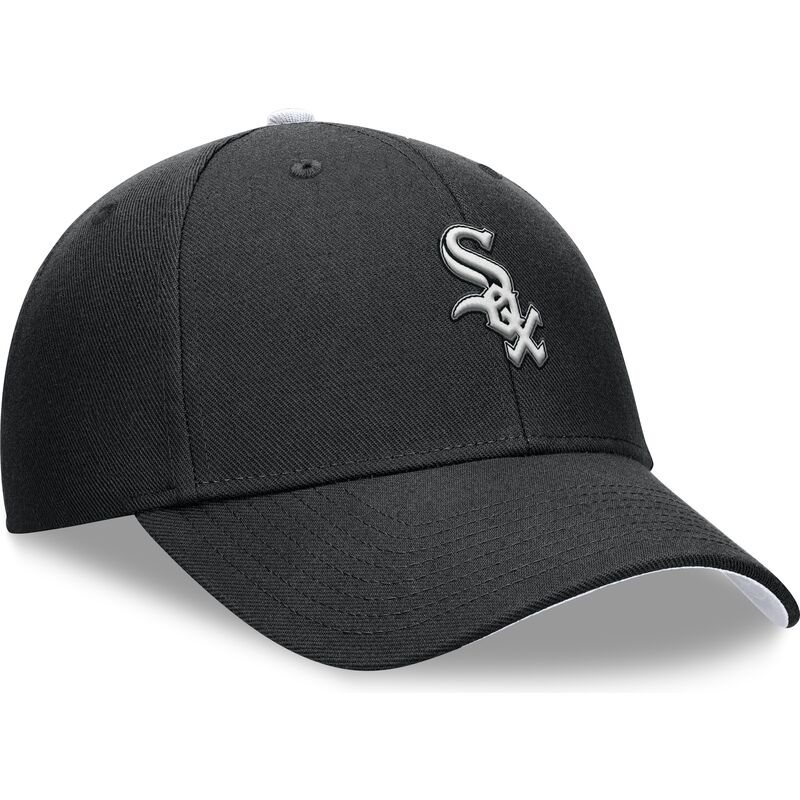 shapka-izvita-cherna-reguliruem-za-deca-dri-fit-club-structured-na-chicago-white-sox-mlb-ot-nike