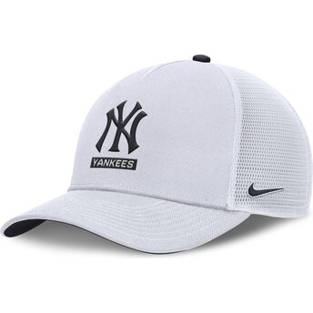 Шапка извита шапка тракер бяла снапбек Primetime Dri-Fit Rise Structured на New York Yankees MLB от Nike